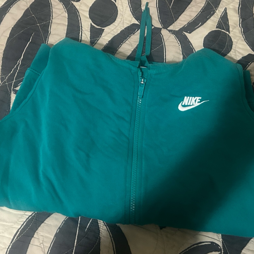Nike Turquoise Full-Zip Hoodie  Jacket in medium